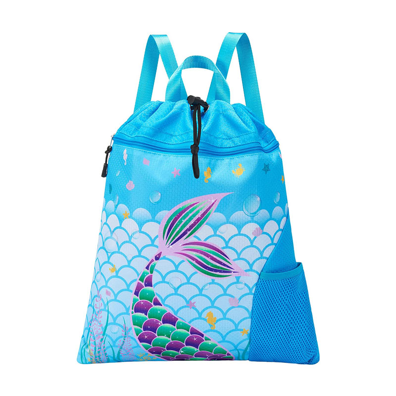 Mermaid Gym Drawstring Tornistro Ŝnuro Sako